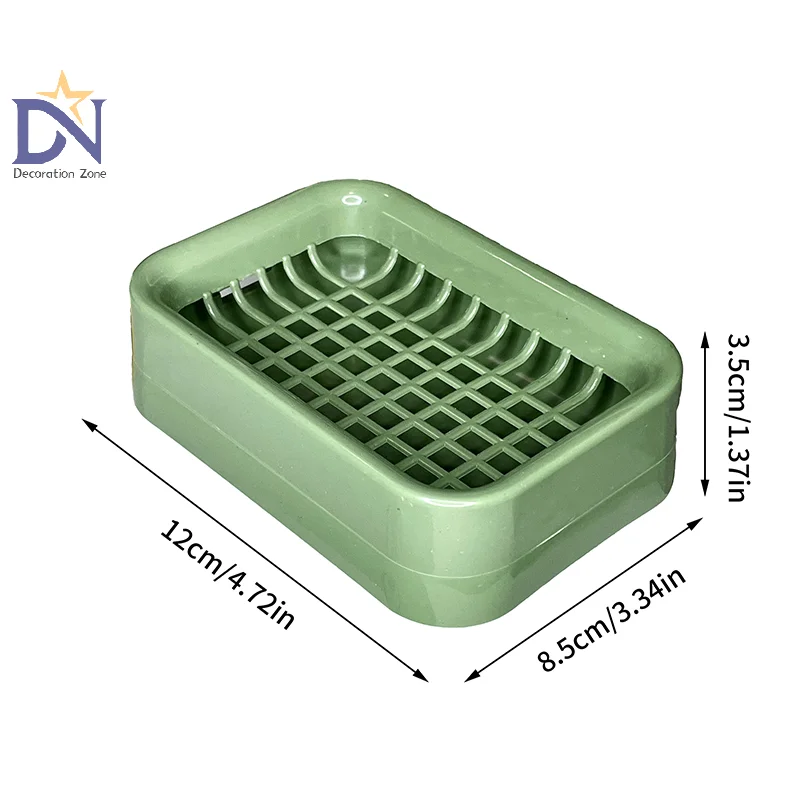 Creative Grid Soap Dish Thickened Double Layer Drain Soap Dish Bathroom Laundry Soap Rack Storage Rack
