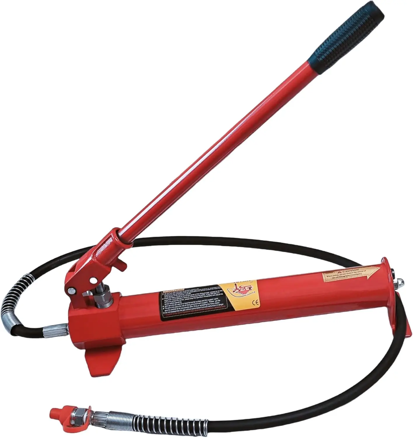 10 ton vloerkrik hydraulische pompset met lange steel, 22000 lbs, rood