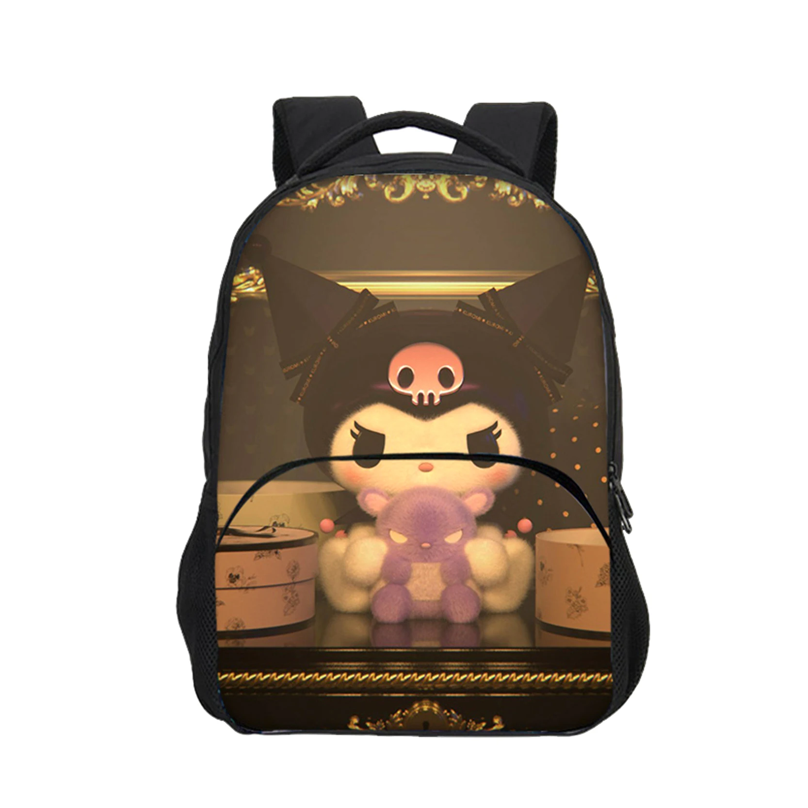 

HOT Elementary Children Fashion Kuromi School Bag-Front Pocket Daypack-Cute Waterproof Backpack for Student