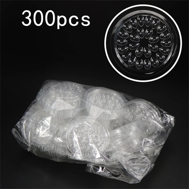 

100/200/300PCS Disposable Holder Sticker Glue Adhesive Pallet For Eyelash Extension Eyelash Makeup Tools Plastic Flower Eyelash