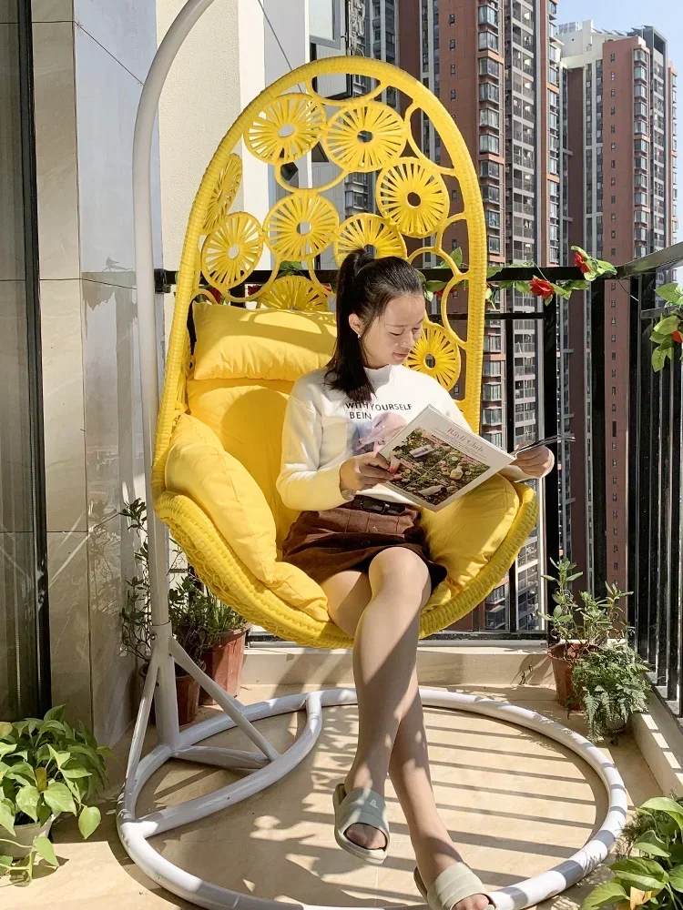 Maison suspendu panier rotin chaise balançoire extérieure paresseux intérieur balcon oeuf coquille Nacelle chaise