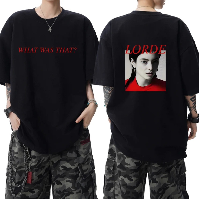 Singer Lorde Fashion Print T-shirt Men Women Fashion Top Vintage O-Neck Tee shirt Summer short sleeve 100% Cotton T shirt Unisex