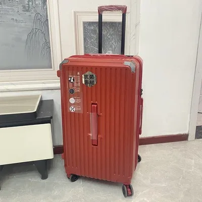 Valise de Voyage Extra Large avec Tige de Traction à Fermeture Éclair, Passe de Sortie Ultra Légère, Roues Universelles, 600 Étudiants Masculins