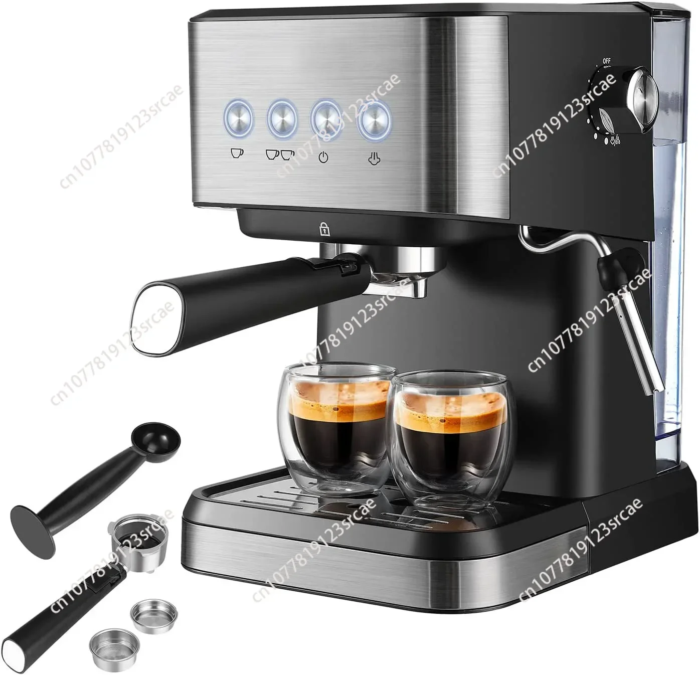 64-Ounce Espresso Machine Brushed Stainless Steel