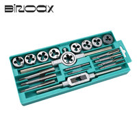 6/8/12/20Pcs Metric Hand Tap and Die Set M3-M12 Screw Thread Plugs Straight Taper Reamer Tools