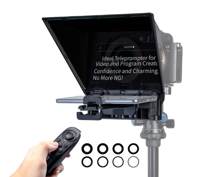 TP2 Portable 8 Inch DSLR Camera Use Tablet Smartphone Teleprompter