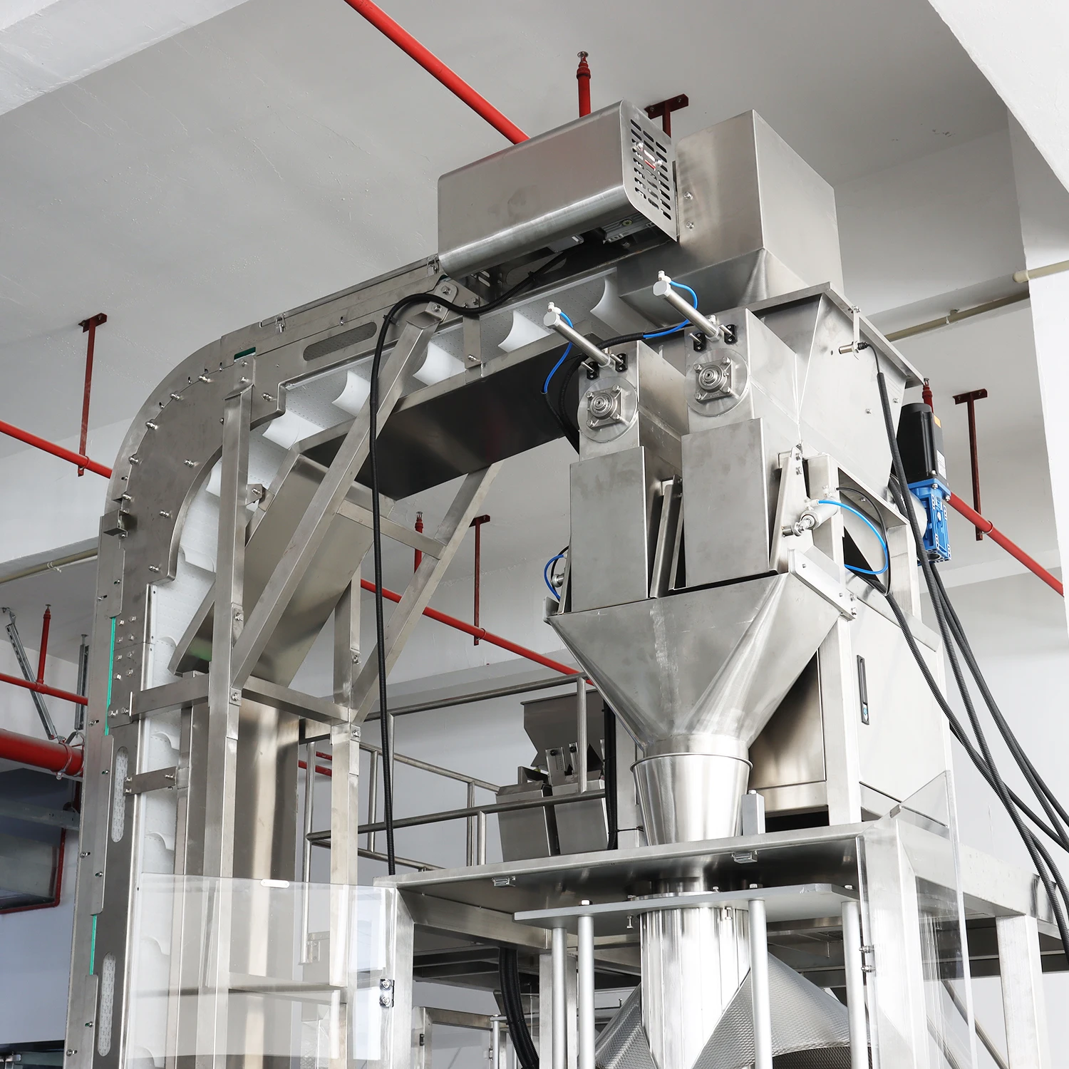 1 kg 2 kg 3 kg 4 kg 5 kg Macchina confezionatrice per sigillare il rotolo di pellicola PE completamente automatica per tubi di cubetti di ghiaccio fresco con pesatrice