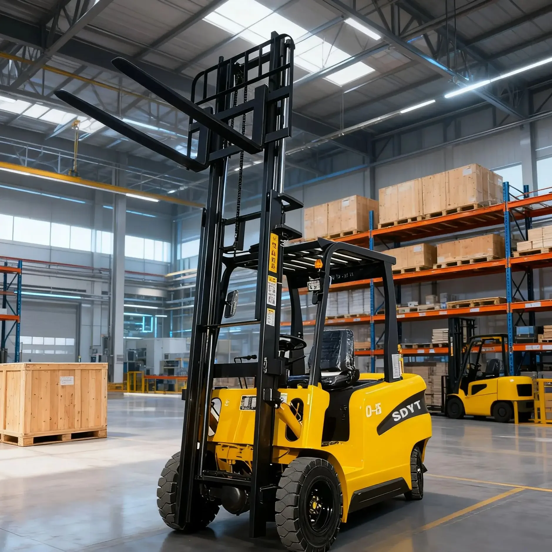 رافعة شوكية كهربائية مخصصة جديدة تمامًا 2.0 طن قابلة لإعادة الشحن ومعتمدة من CE للاستخدام المنزلي