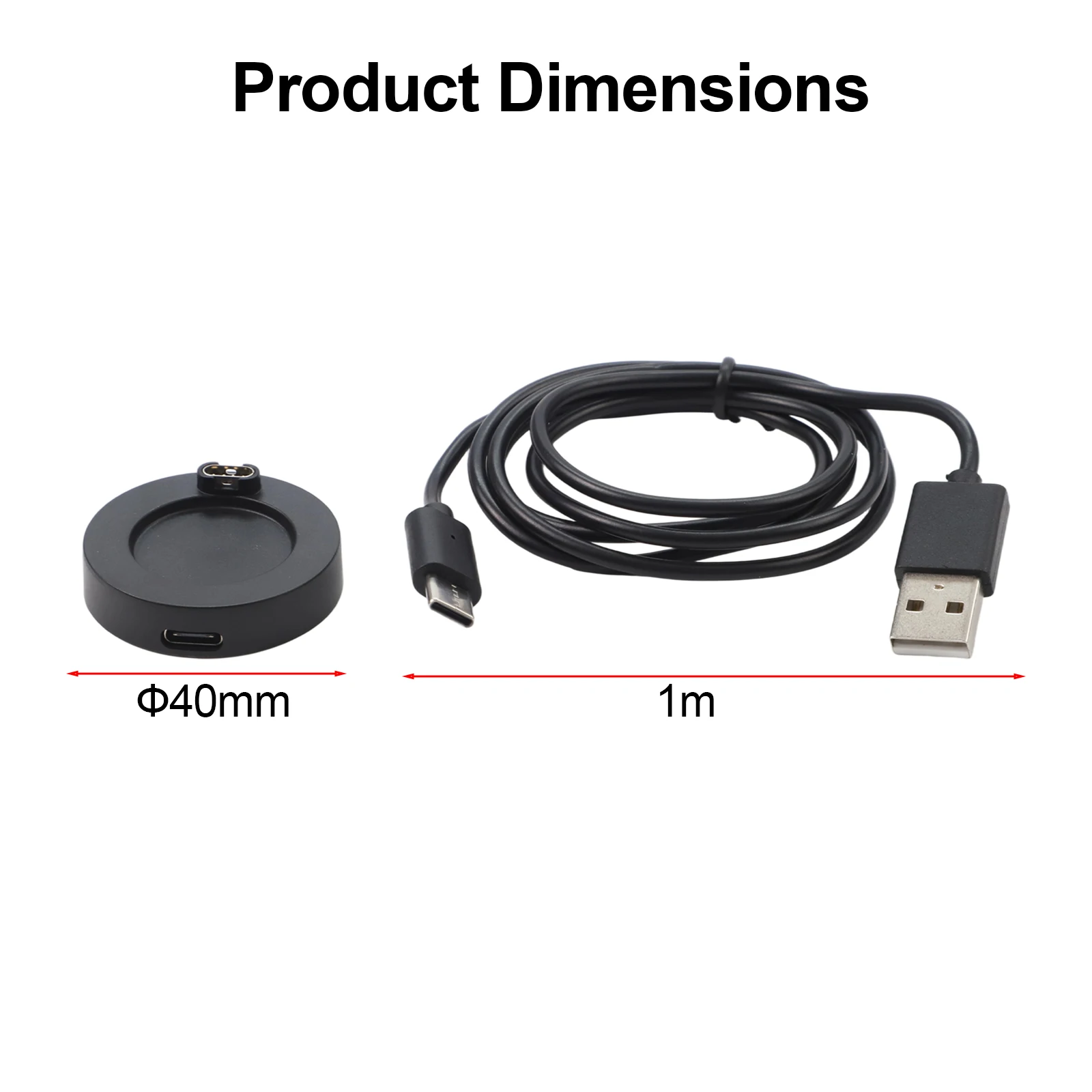 Smartwatch Charger Dock Replacement for Garmin VenuX1 Fenix7 Instinct3 with 1M Cable ABS Material Fast Charging Solution