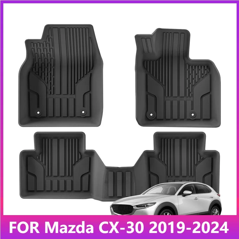 

Коврики RHD для Mazda CX-30 CX30 2019-2024 TPE 3D автомобильные коврики для ног, водонепроницаемые всепогодные аксессуары, черные