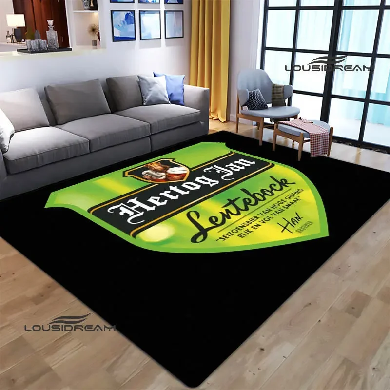 hertog jan LOGO printed carpet Non -slip carpet Fashion yoga mat bedroom decor rugs living room washroom floor mat Birthday Gift