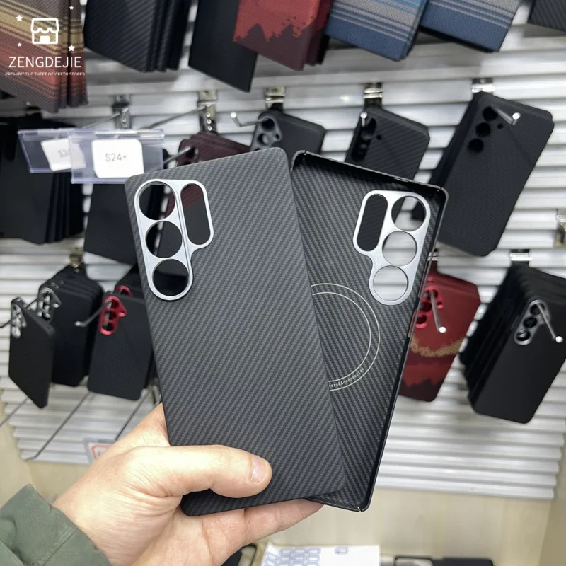 

Подходит для Samsung S25 Ultra This Kevlar Magnetic Suction Aramid Fiber Защитный чехол для Samsung S25U Phone Case Unparallel