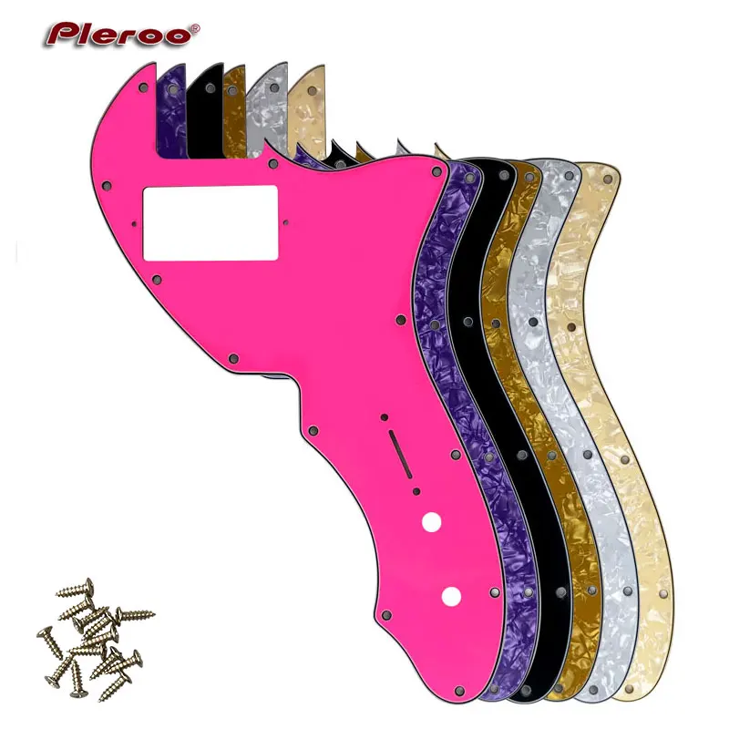 Pleroo Custom Guitar Parts - For Tele 69 Thinline Guitar Pickguard Scratch Plate With PAF Humbucker Multi Color Choice