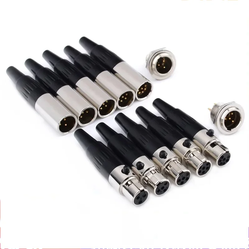 

Mini 3/4/5/6pin Zinc Alloy+copper XLR Aviation Connector Female Plug Male Socket pins for MIC Microphone Audio Video Connecting