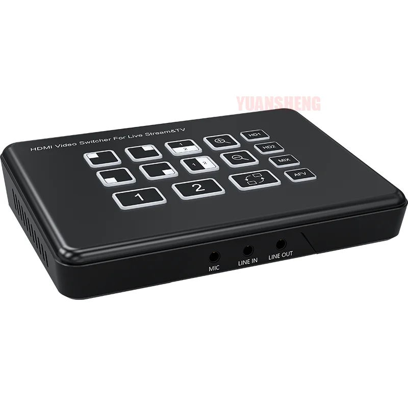 

2-сторонний видеокоммутатор HDMI с поддержкой стандарта HDCP1.4, выход 2 в 1 для прямой трансляции на месте, производство соревнований на открытом воздухе