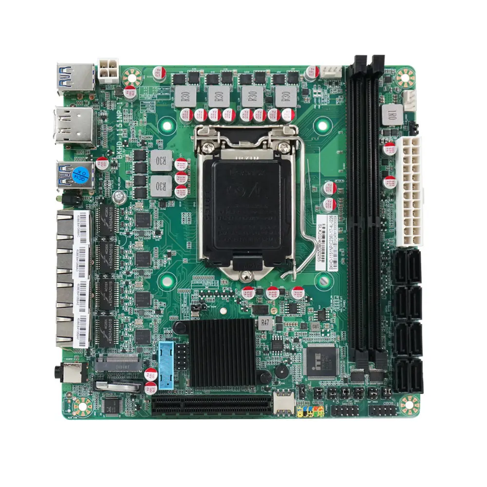 BKHD C236 4*2.5G i226 Intel Core i3/i5/i7 6th/7th/8th/9th LGA1151 Socket 8 SATA NAS WIFI 4G ITX Motherboard Pfsense ROS M.2 PCIe