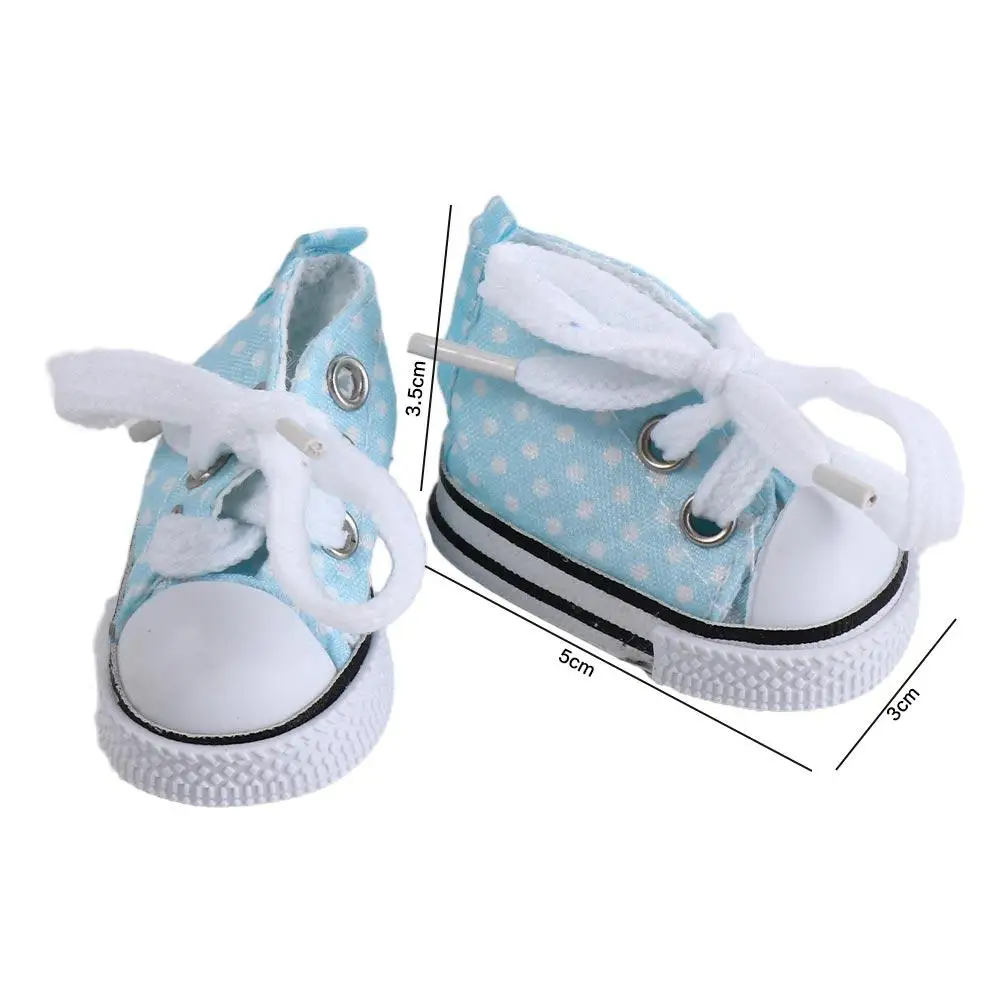 Schattige Pop Mini Canvas Schoenen Kawaii Mini Pop Casual Canvas Schoenen 5Cm Kleurrijke Mini Casual Schoenen Meisje Speelgoed Poppen Accessoires