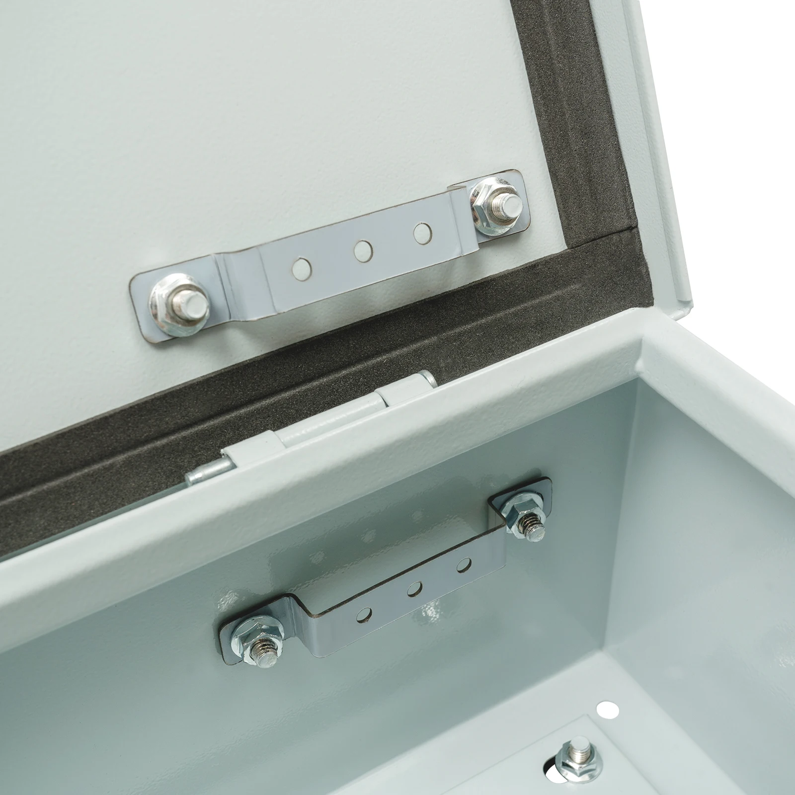 Stahl-Elektrogehäuse für Außenmontage IP65 Wasserdicht mit Scharnieren und Schloss Staubdichter Edelstahl-Elektrokasten – Detail 5