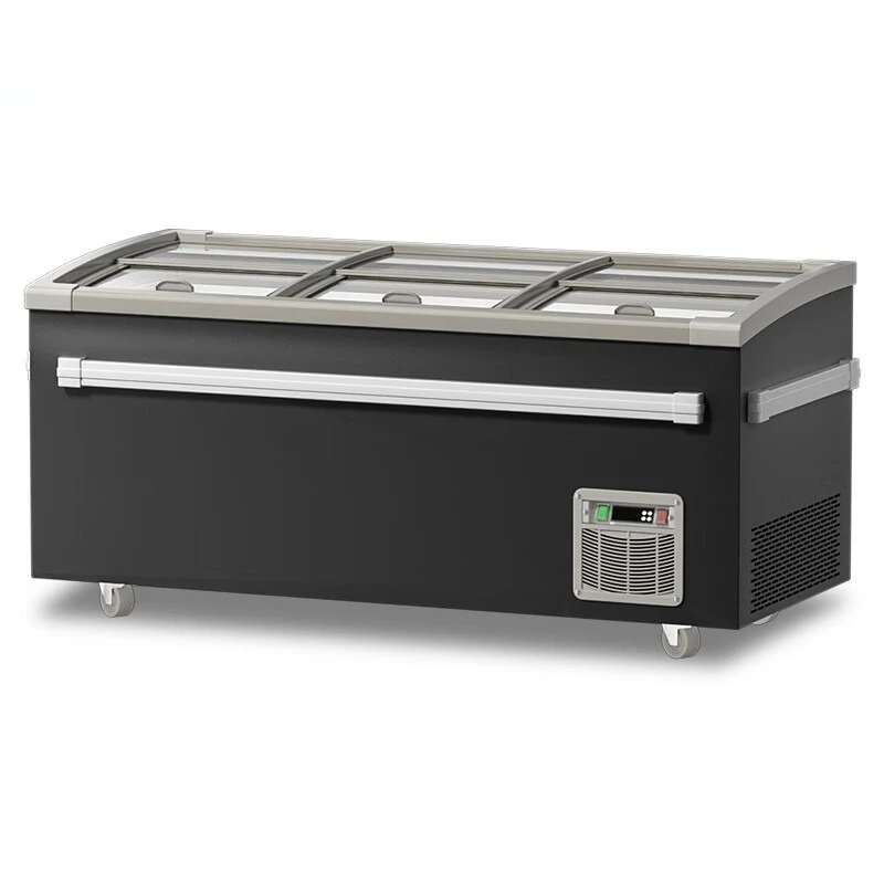 

Commercial supermarket combination island cabinet horizontal large-capacity fresh-keeping freezer fresh meat fruit refrigeration