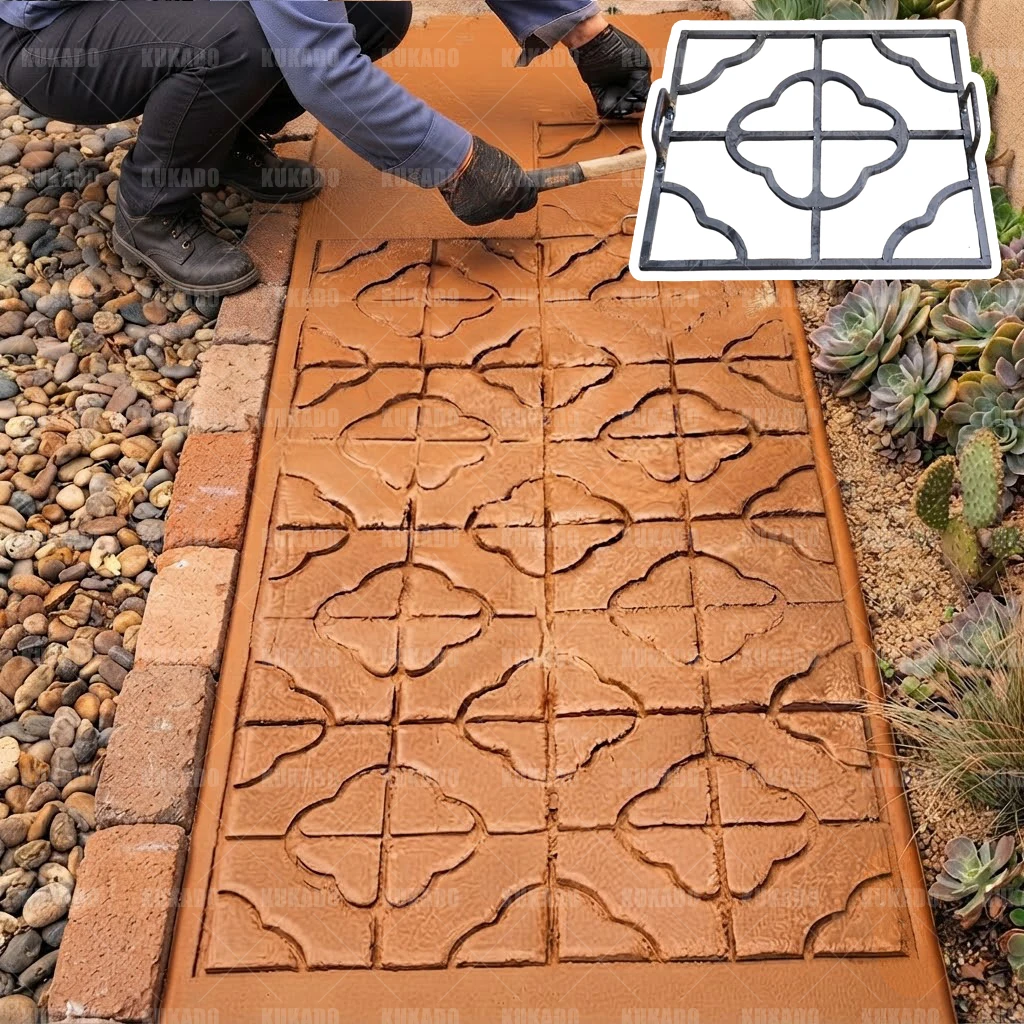 Carbon Steel Flower Window Embossing Mold for Outdoor Ground Decoration Suitable for Courtyard Walkways Garden Paths Lanes