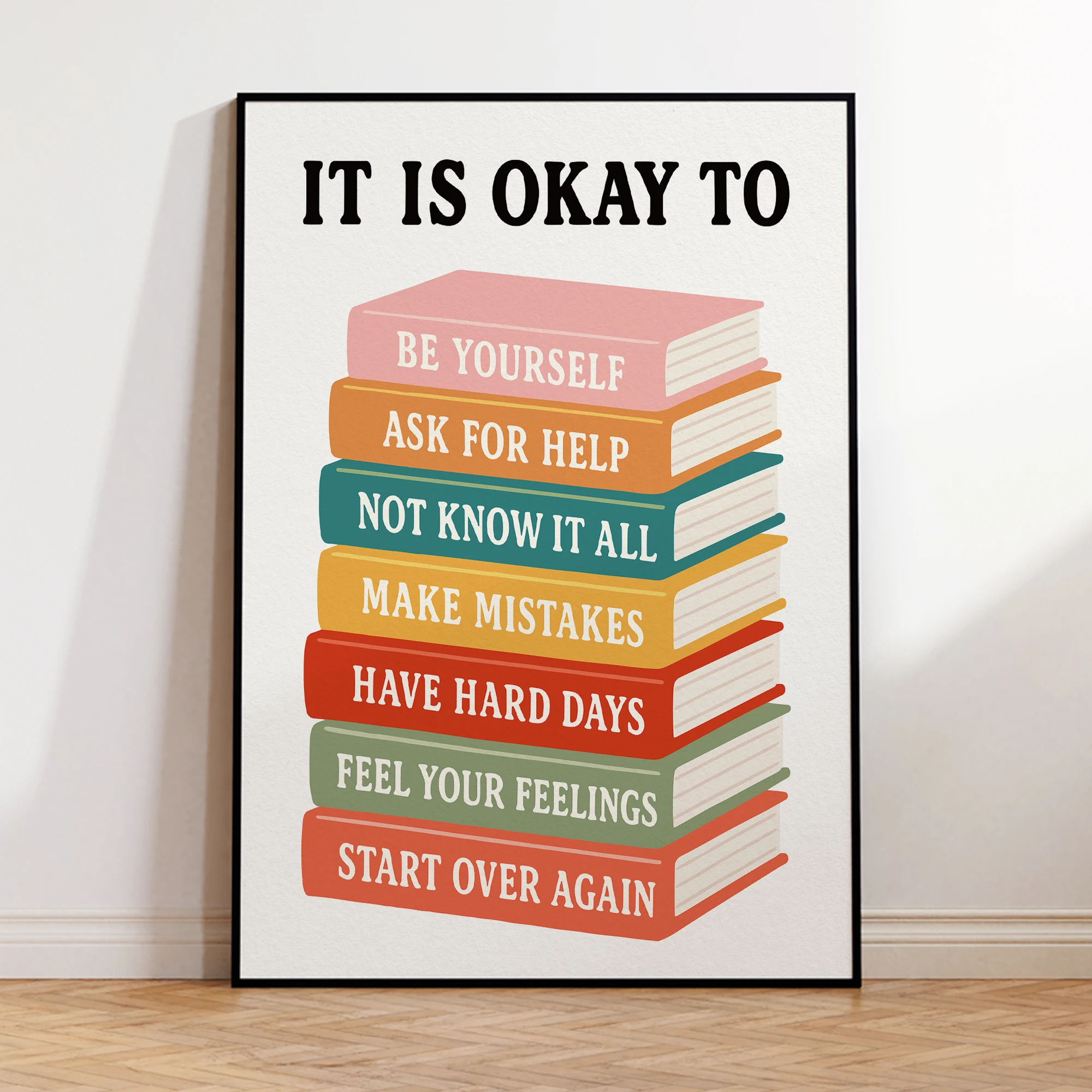 Modern Interesting It Is Okay To Motivational Wall Art Prints Canvas Painting Poster Picture For Living Room Home Decor Gift