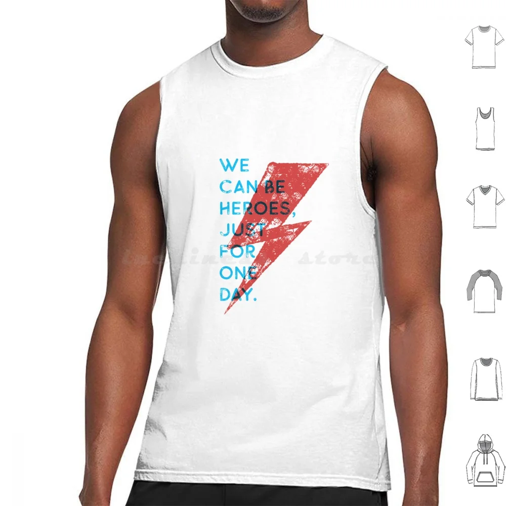 Phrase Tank Tops Vest Sleeveless Music Phrases Pop Minimalist Lightning Heroes