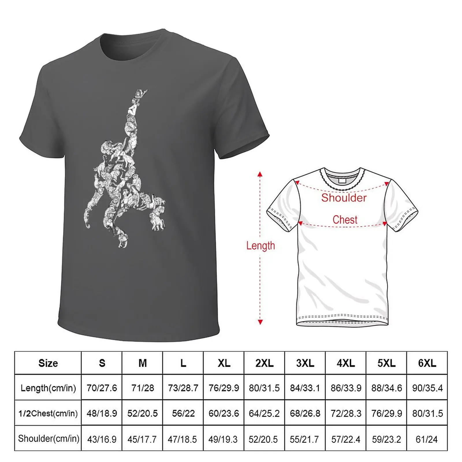 Primates - Monkeys, Apes - Evolution T-shirt summer tops customs design your own tees summer clothes mens tall t shirts