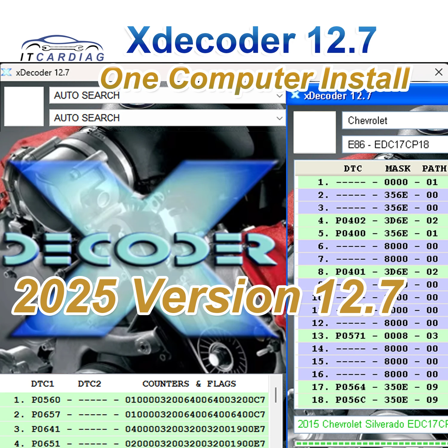 

Newest Xdecoder 12.7 DTC OFF Software without keygen DTC Remover remote install Removing Error Codes