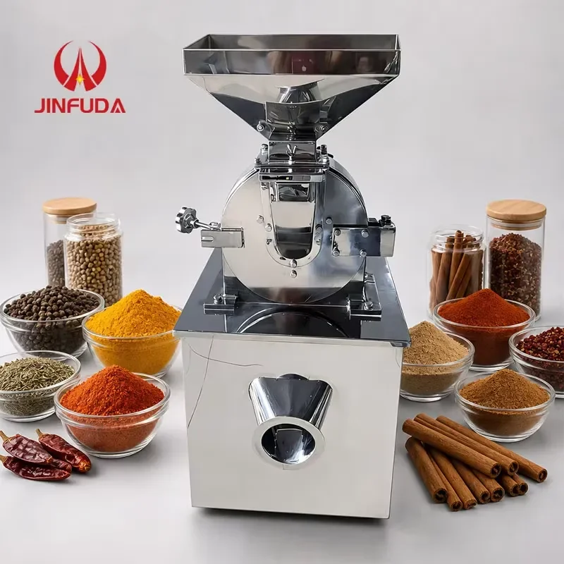 Automatic Stainless Steel Grain Grinder High Speed Large Capacity Food Mill Efficient General Purpose Spice Crusher Machine