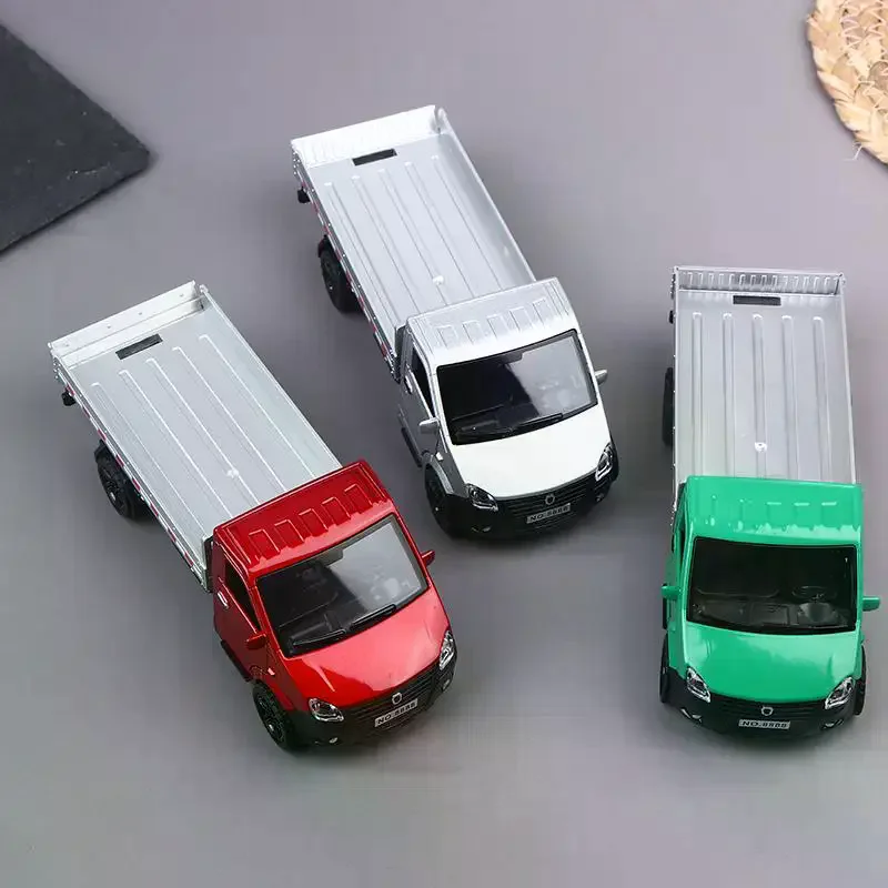 1/36 Scale Alloy Pullback Three-door Truck, Stylish Design, Can Carry Cargo Boy's Toy Die-cast Metal Kids Toy Transport Truck