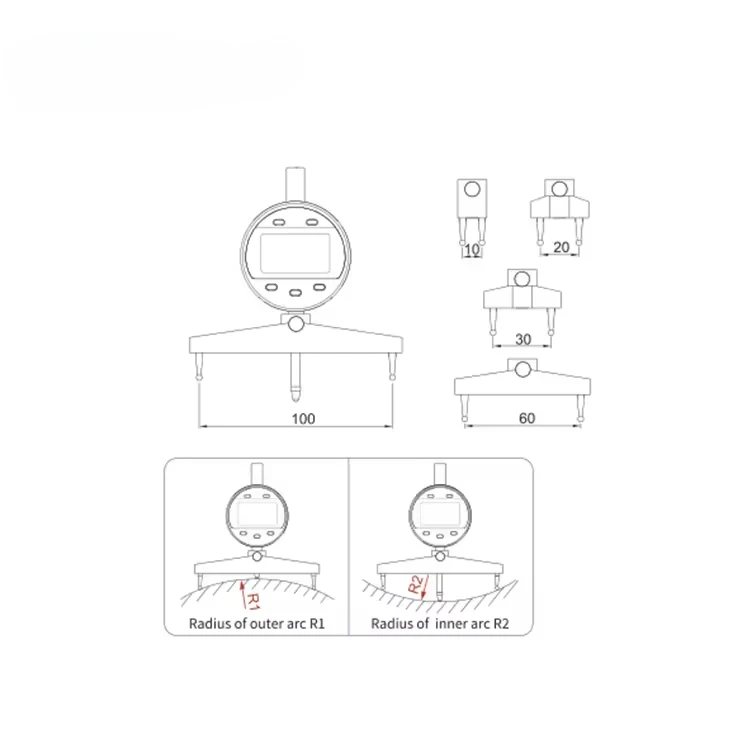 Digital Radius Gauge Electronic Radius Measuring Tool