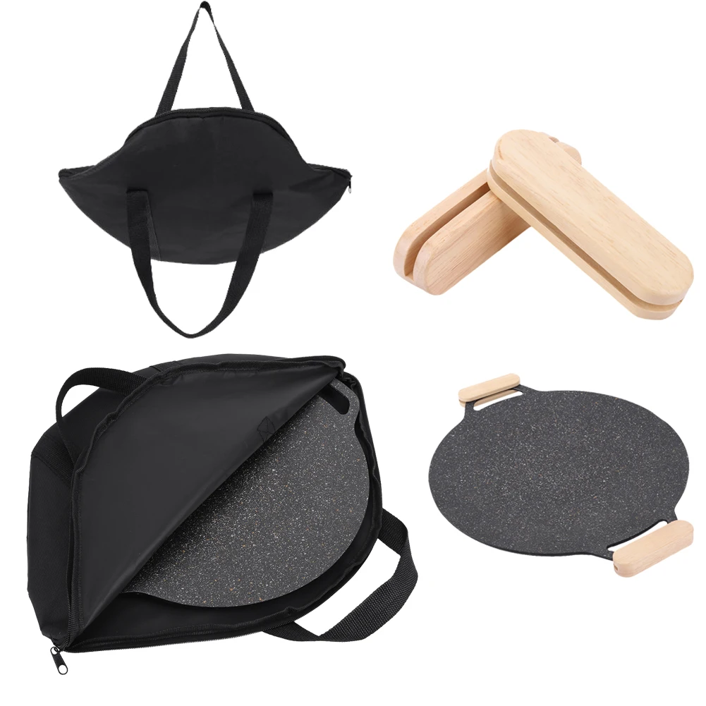 Baking Pan Caryying Case Bag/Handle Waterproof Grilling Pan Pouch Skillet Bag Wood Anti-scald Handle Outdoor BBQ Tool or Handle