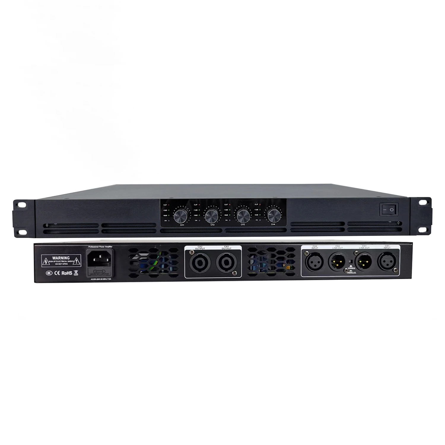 Professional DJ Stage 4-Channel 1500Watt Class D Amplifier Digital Audio Video & Lighting Professional