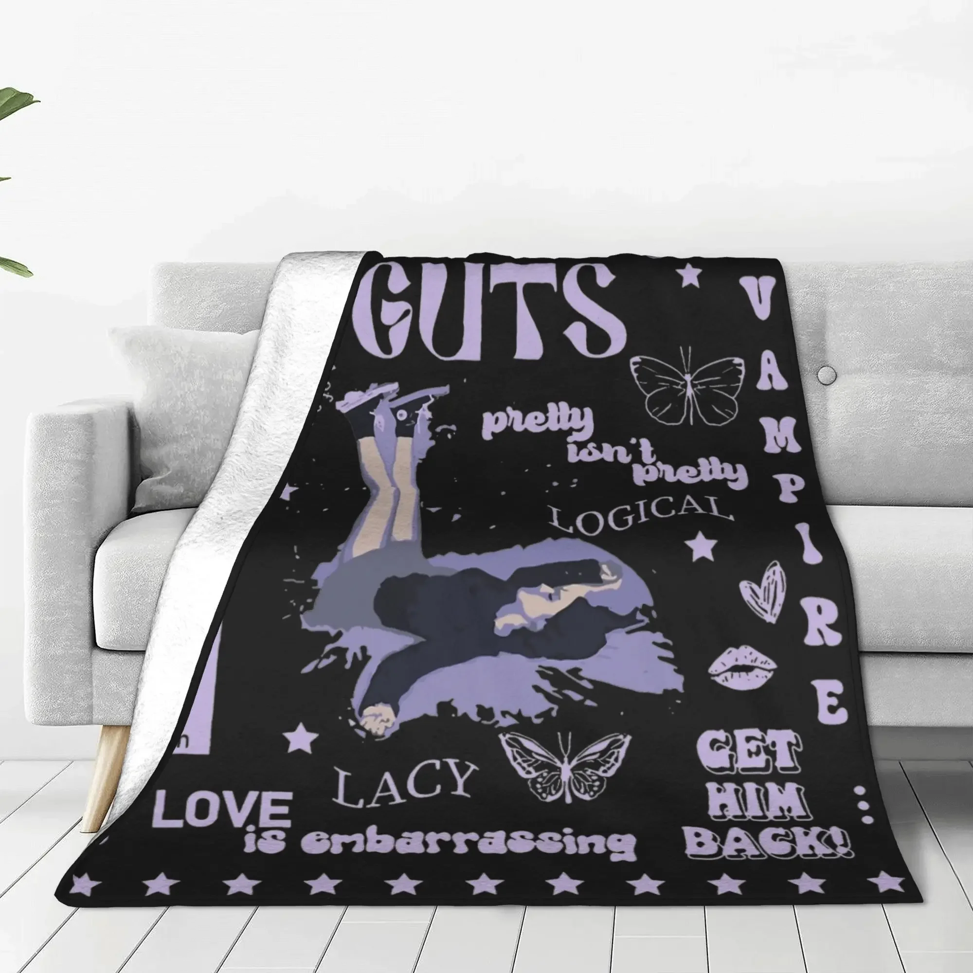 Olivia Vampire Rodrigos Sour Printed Blanket For Men Women Cozy Soft 2024  Throw Blankets for Sofa 50x60 Inches Multi-size