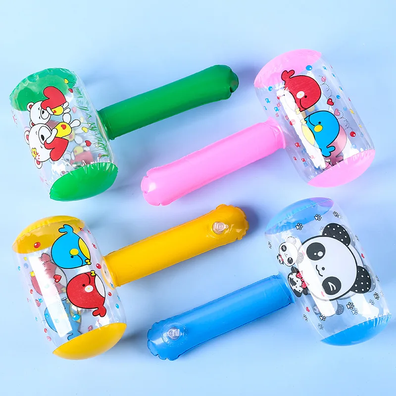 10Pcs Cute 3D Inflatable Hammer with Bell Pool Beach Toys for Kids Birthday Party Favors Baby Shower Gifts Treasure Goodie Bag