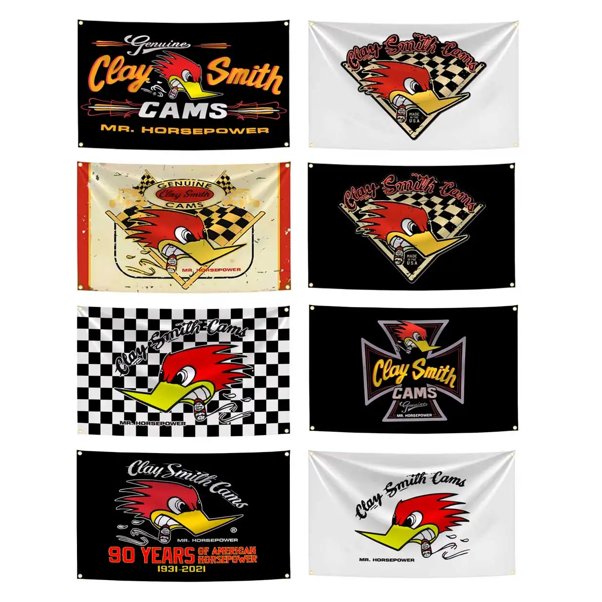 2x3fts 3x5fts 5x8fts Mr.Horsepower Clay Smith Cams Flag Tapestry Wall Hanging Art Banner For Racing Car Garage Outdoor Decor