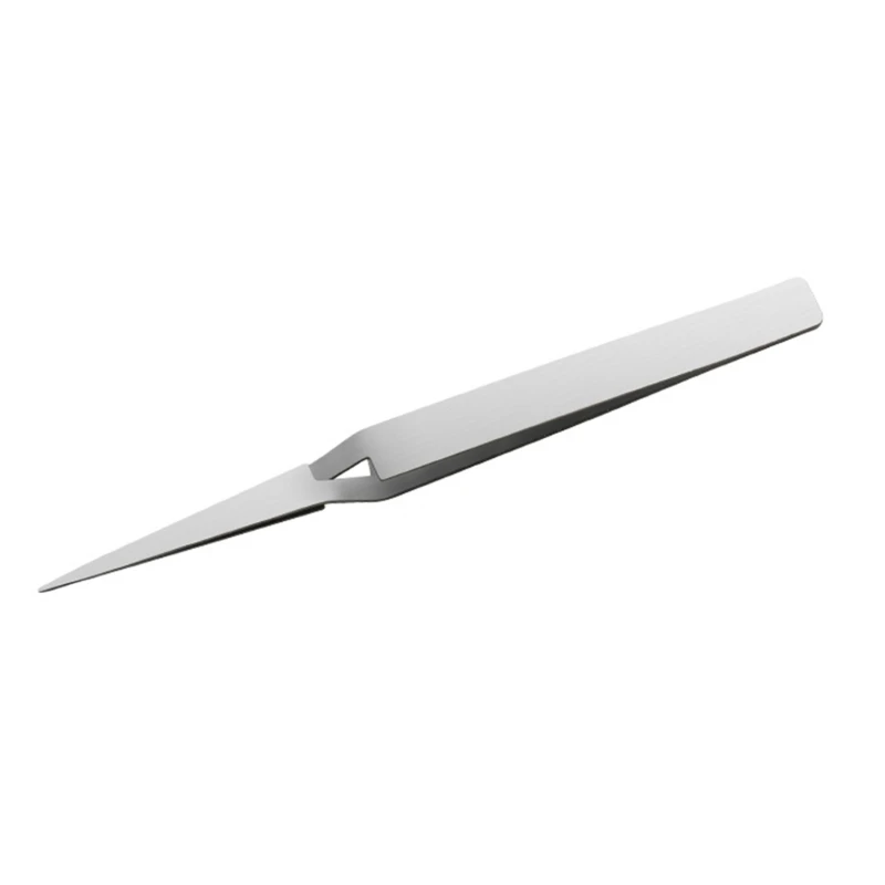 1PCS Stainless Steel Tweezers Cross Reverse Round Head Reverse Fork Pointed Labor-Saving Fixed Self-locking Clip  Hand Tools