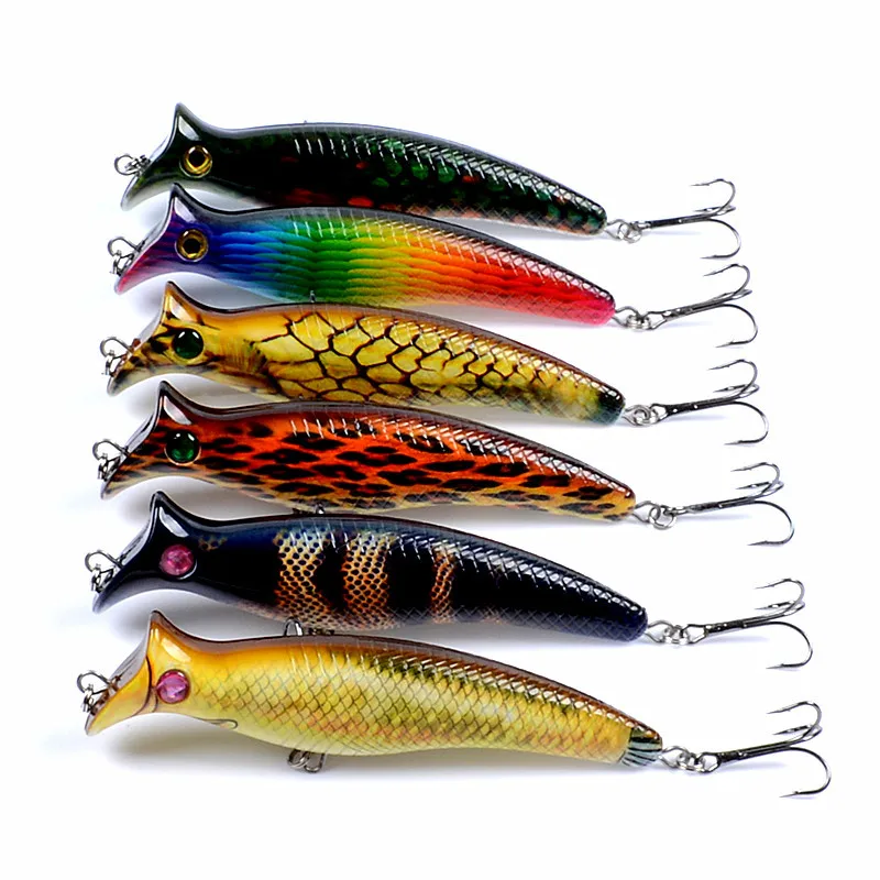 

5pcs Popper 20.4gFishing Lure Crank baits bait Swimbait Pike Artificial/Fake/Big Bait Fish Wobblers For Trolling/Pike Hard Lures