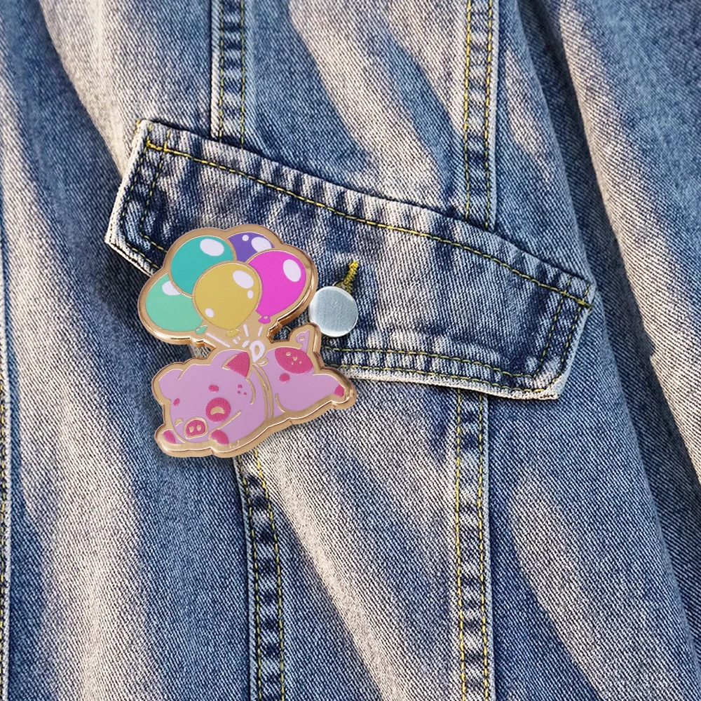 Flying Pig Badge Cute Piggy An - огляд і ціна Embroidery Bali