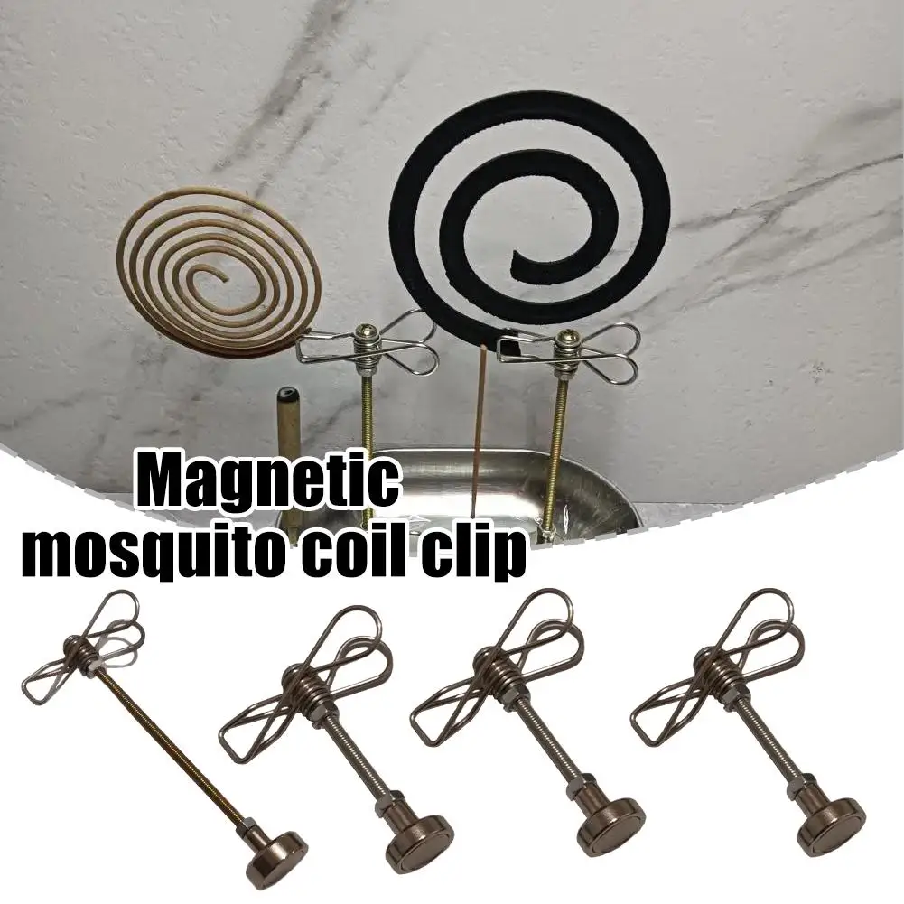 Magnetic Incense Clip Stand With Large Ash Tray Adjustable Angle For Mosquito Coil Sandalwood Stick Home Outdoor Camping