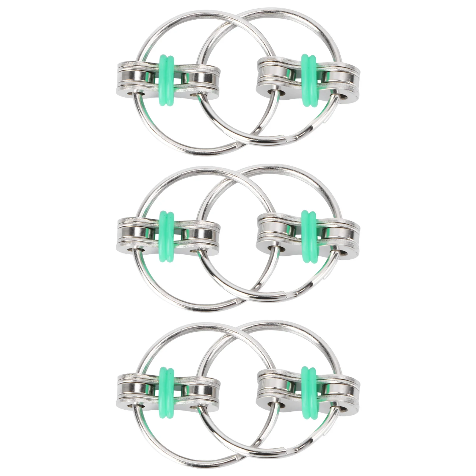 3 pçs alívio do estresse chaveiro de metal tri-projetado para estimulação cerebral criatividade desenvolvimento relaxamento gadget