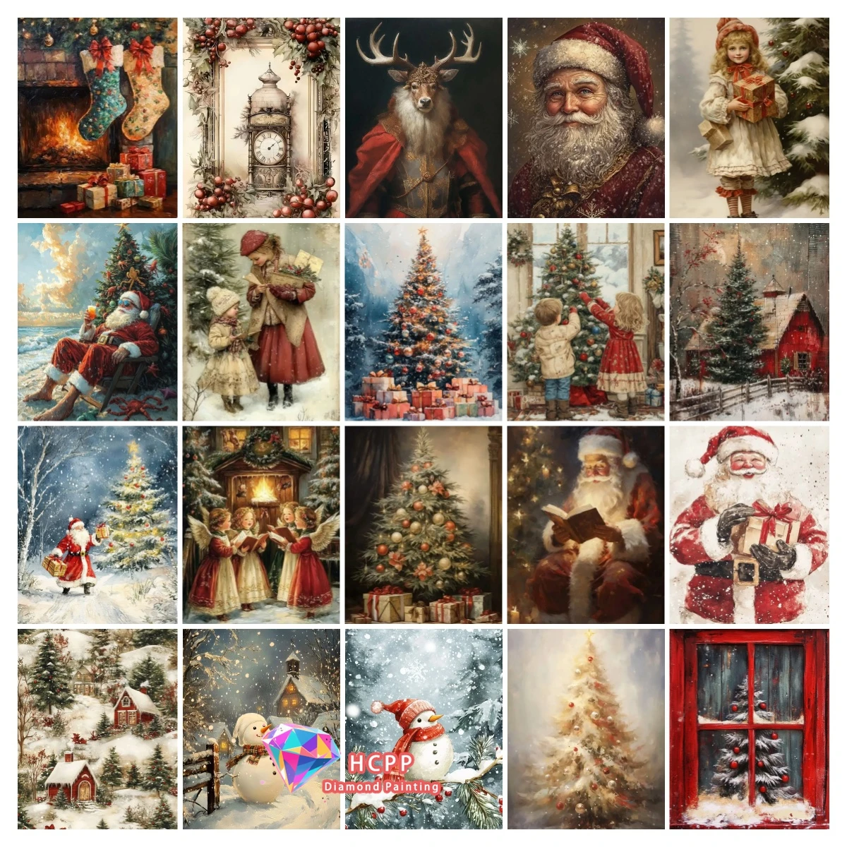 Vintage Weihnachtsmann Diamant Malerei Kit 5D DIY Diamant Stickerei Kreuz Stickerei handgemachte Kunst Geschenk Handwerk Home Dekoration