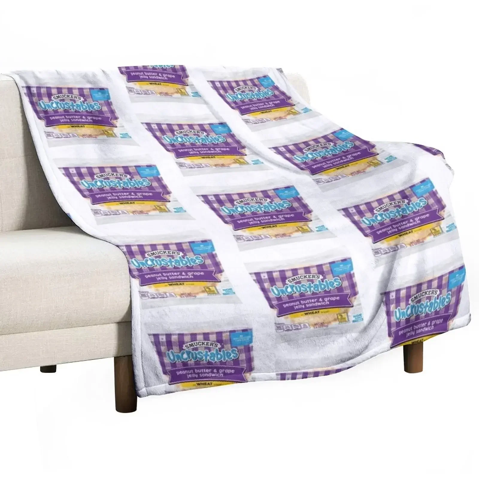 

Uncrustables Throw Blanket Flannel Fabric Large Hair Single Blankets