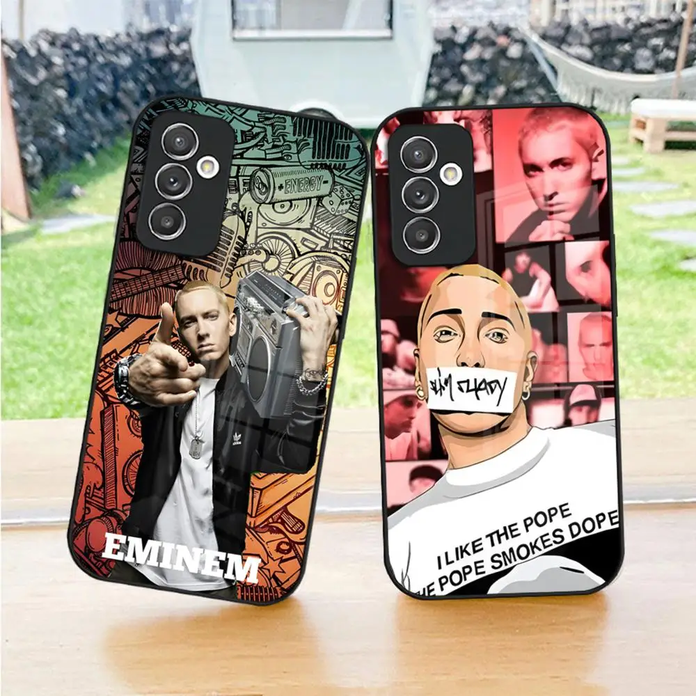 America Rapper Eminem Phone Case For S24 Ultra Samsung S23 Fe S22 S20 S21 Plus A16 A54 A34 A24 A53 Note 20 Glass Cover