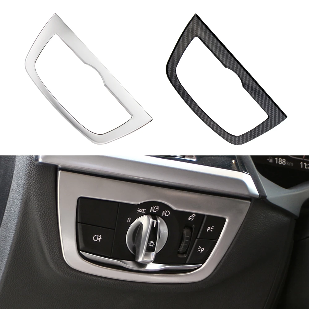 

Car Headlight Head Light Switch Knob Button Panel Cover for BMW X3 G01 X4 G02 2018 - 2022 Trim Sticker Interior Accessories