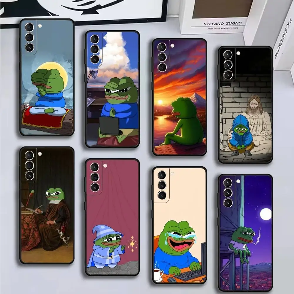 

Sad Frog P-Pepe Funny Phone Case For Samsung GalaxyA13,21s,22,31,32,52,53,71,72,73,Soft Black Cover