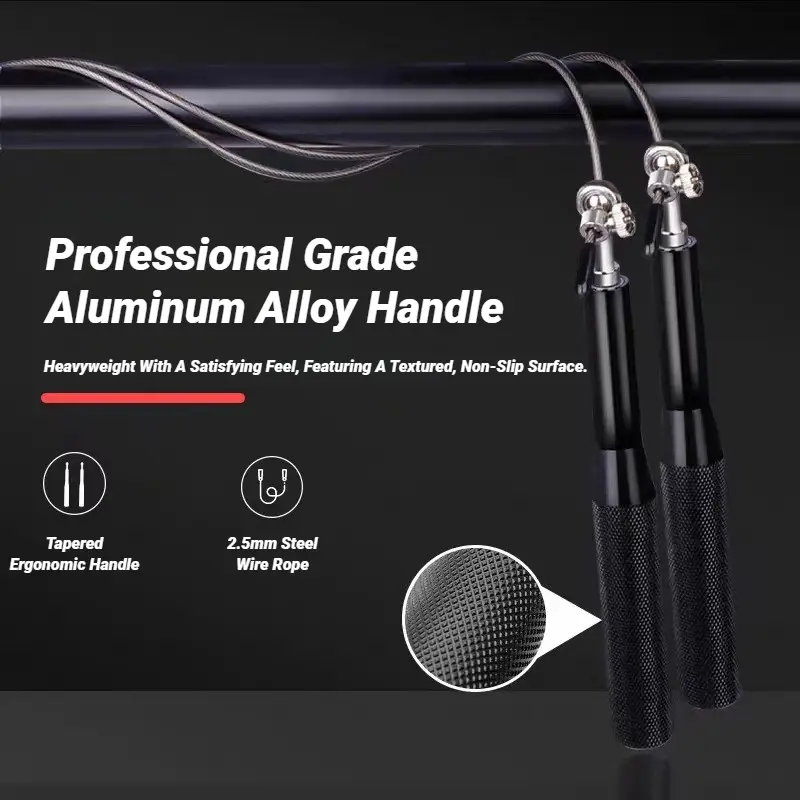 Adjustable Aluminum Handle Wire Rope Skipping  Alloy Genus Sports Fitness Supplies Bearing High Fast Speed Jump - 2