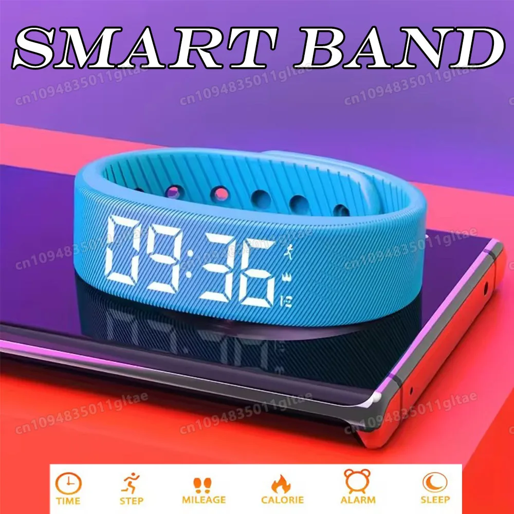 LED Digital Smart Wristbands Waterproof Smart Clock Smartband Running Pedometer Monitor Smart Band Vibration Alarm Reminder H10
