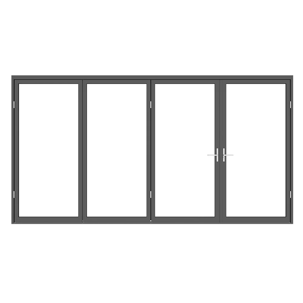 Custom Modern Latest European And American Foldable Style Standards Glass Windproof Soundproof Movable System Frame Bi Folding D