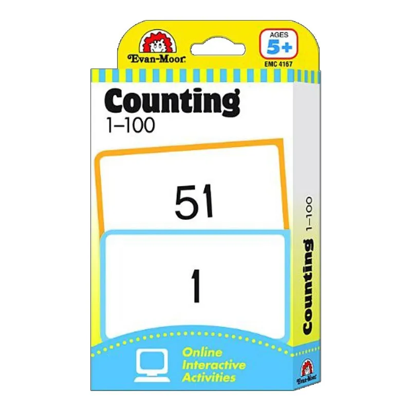 

Evan-Moor Flashcards: Counting 1-100,aged 7 8 9 10, English card book 9781609639457